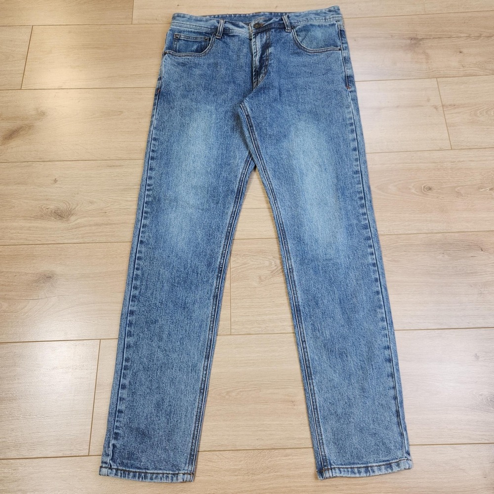 The Normal Brand Normal Slim Jeans‎ Mens 31x32 Blue Wash Straight Denim Stretch